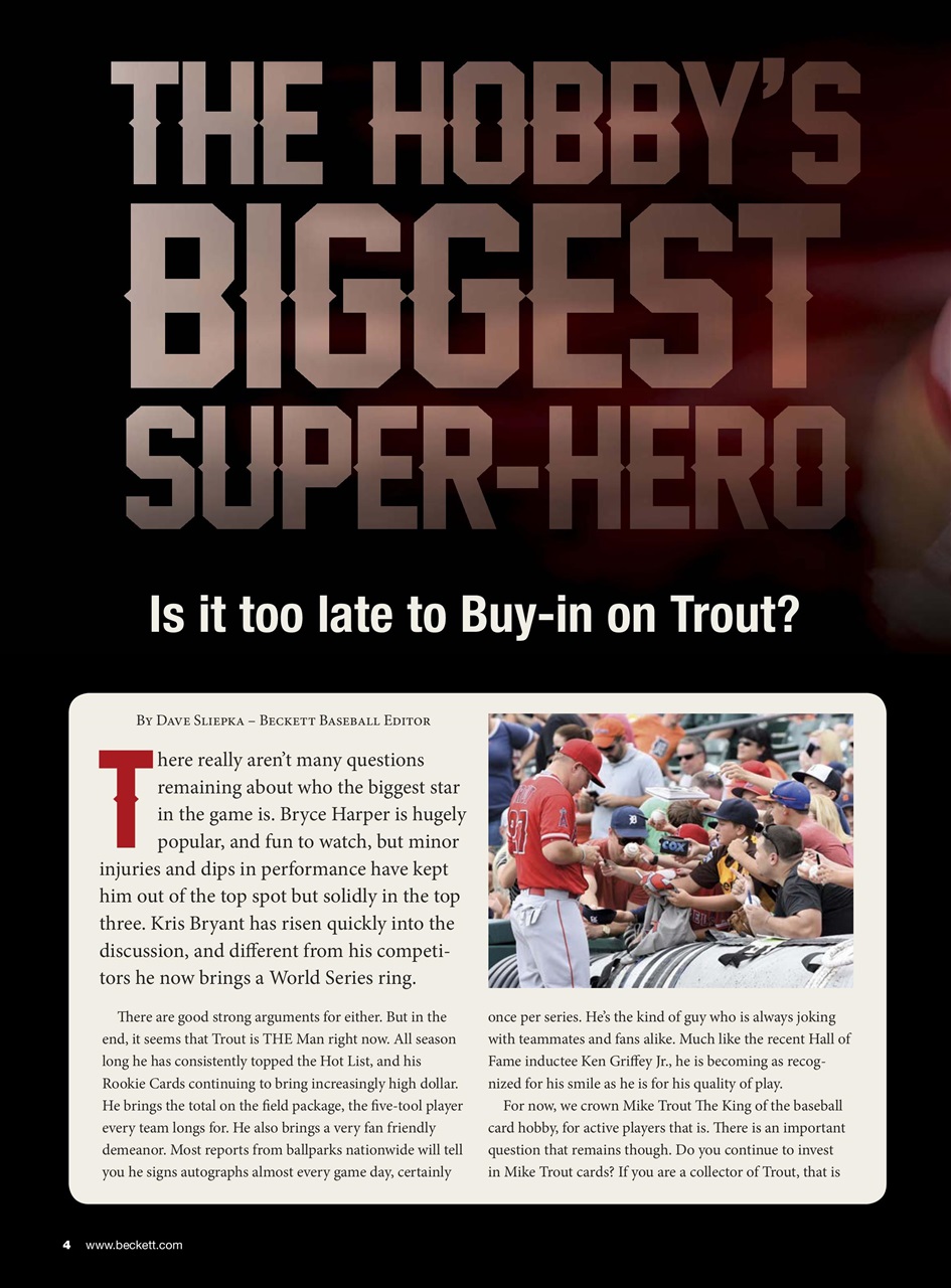 Beckett Baseball Magazine Preview Pages