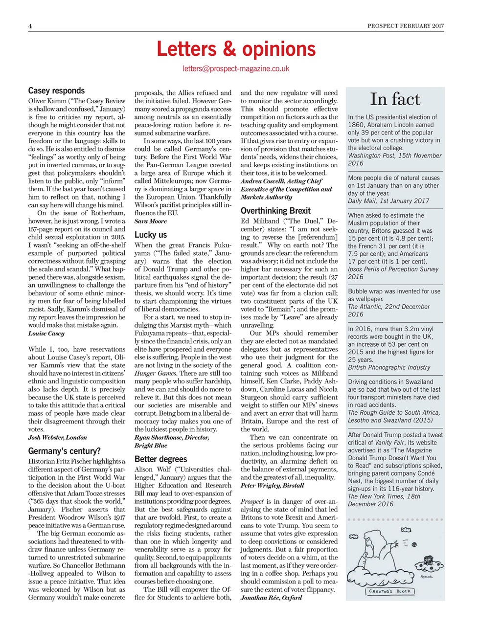 Prospect Magazine Preview Pages