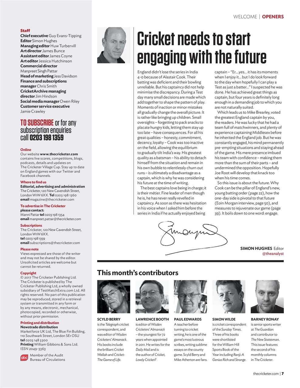 The Cricketer Magazine Preview Pages