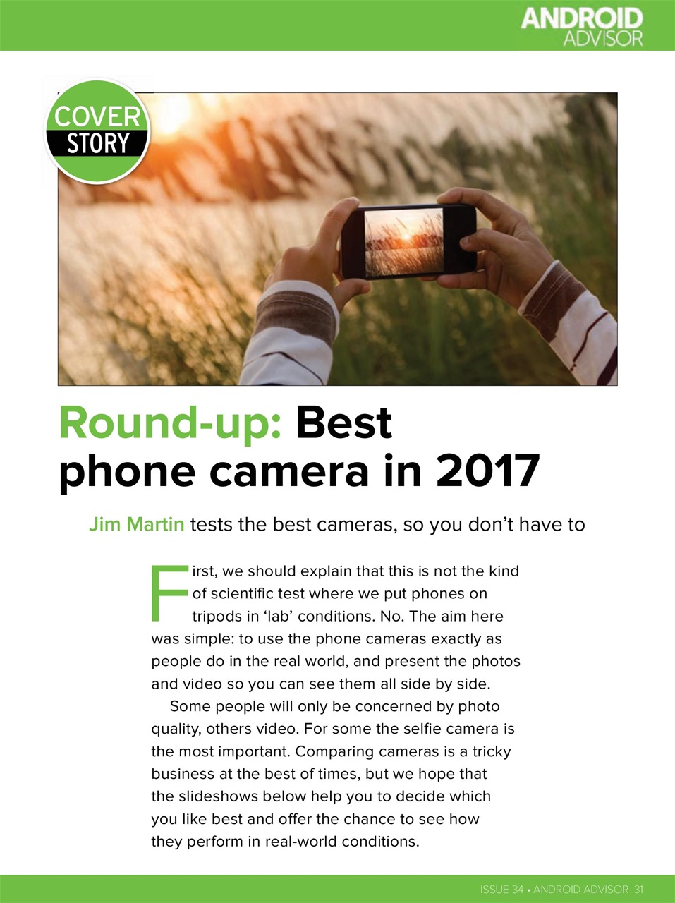 Android Advisor Preview Pages