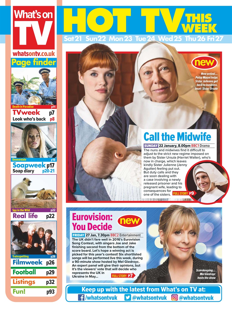 What's on TV Preview Pages