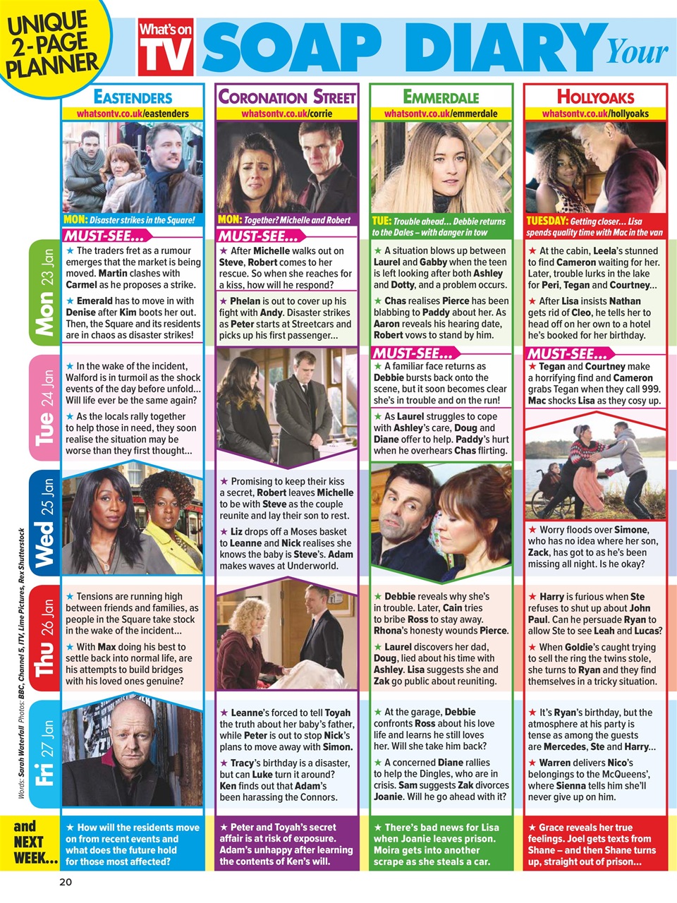 What's on TV Preview Pages