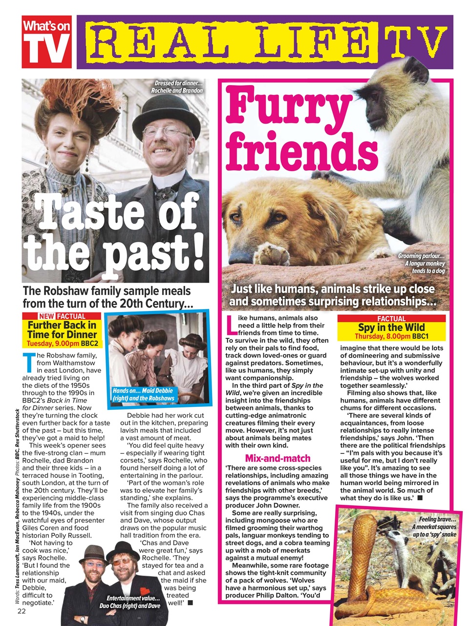 What's on TV Preview Pages