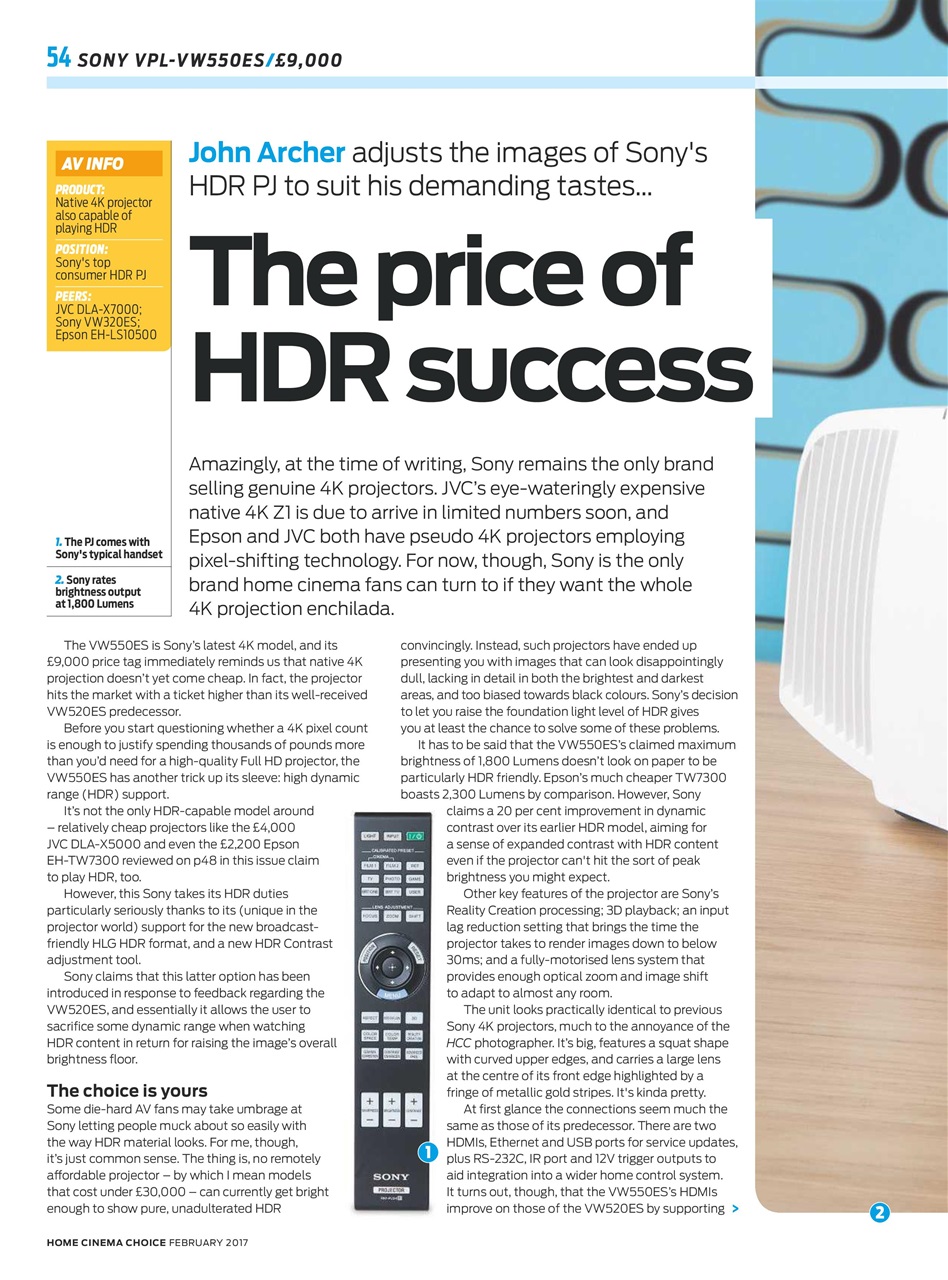 Home Cinema Choice Preview Pages