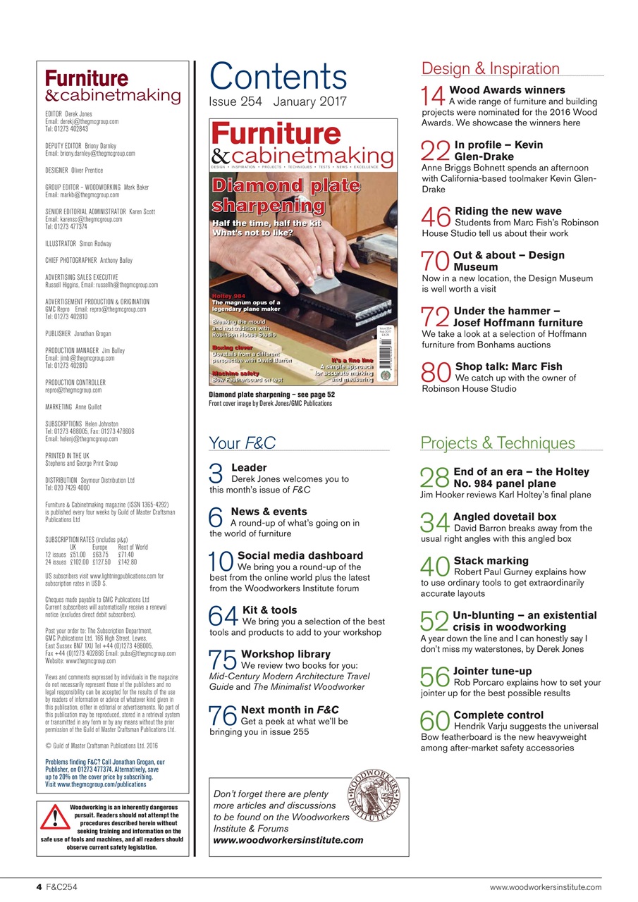 Furniture & Cabinetmaking Preview Pages