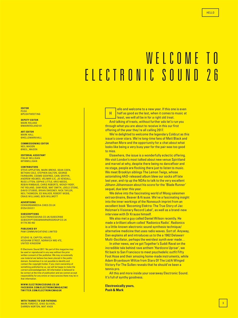 Electronic Sound Preview Pages