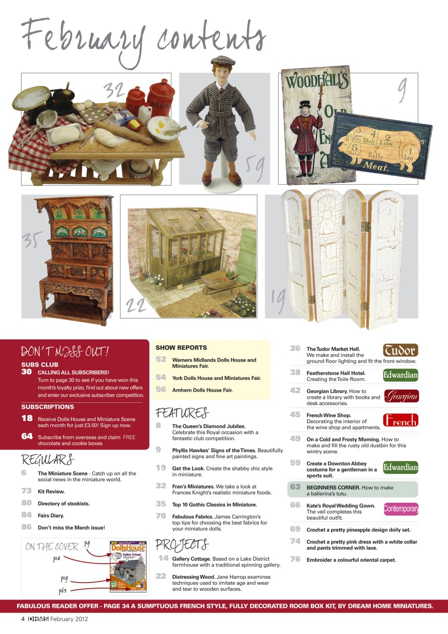 Dolls House and Miniature Scene Preview Pages