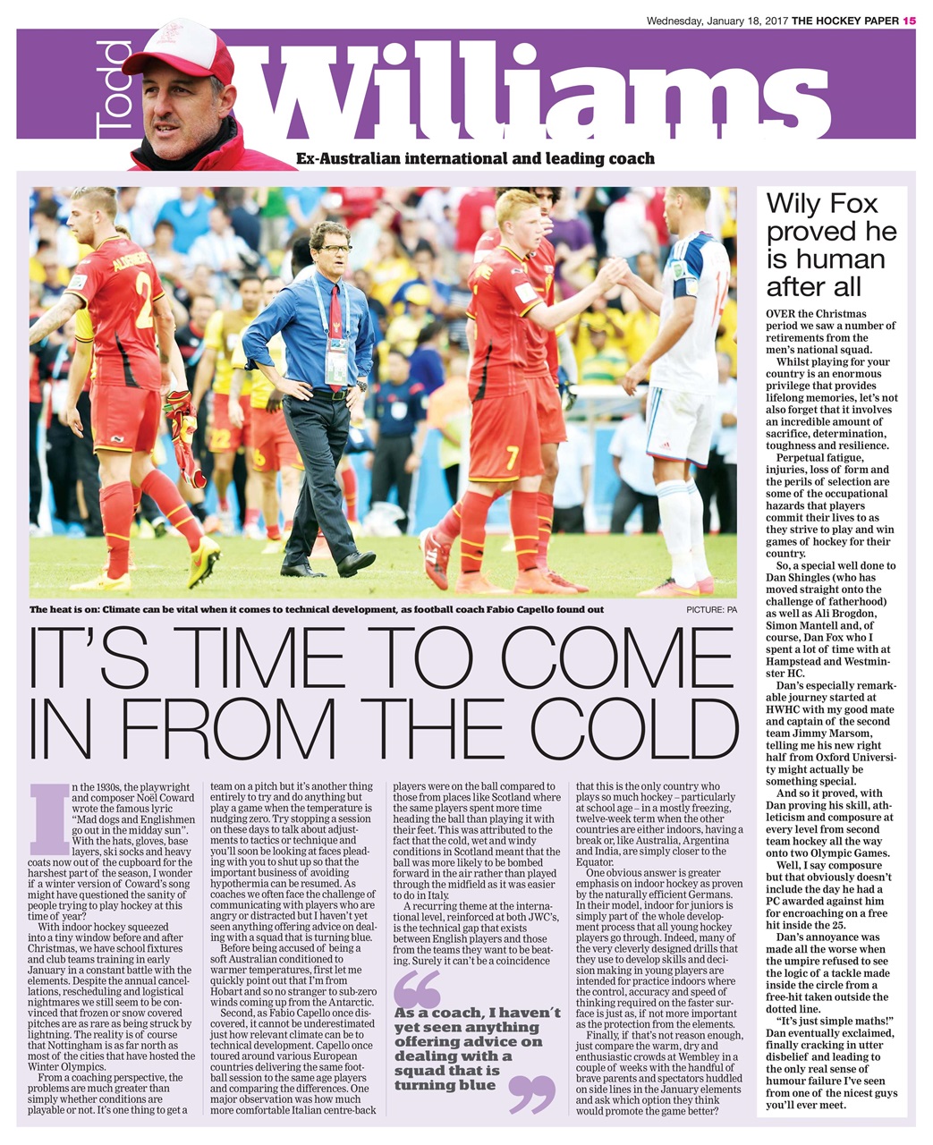 The Hockey Paper Preview Pages