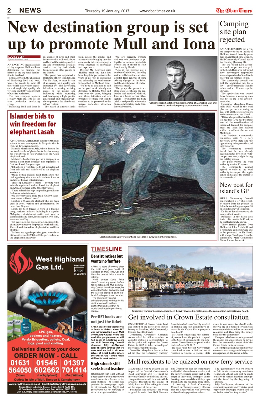 The Oban Times & Lochaber Times Preview Pages