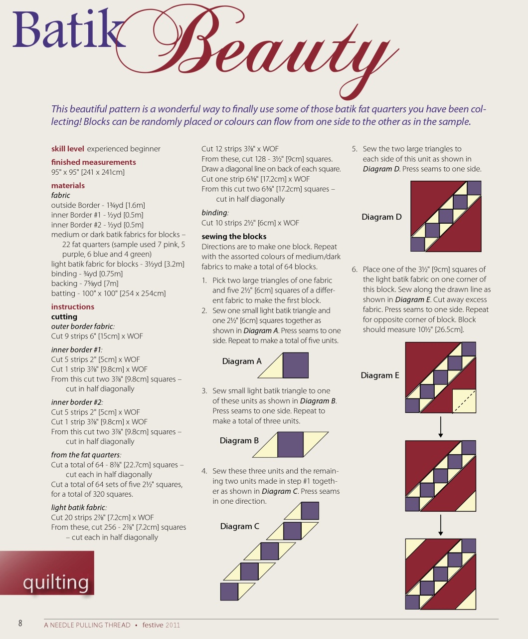 A Needle Pulling Thread Preview Pages