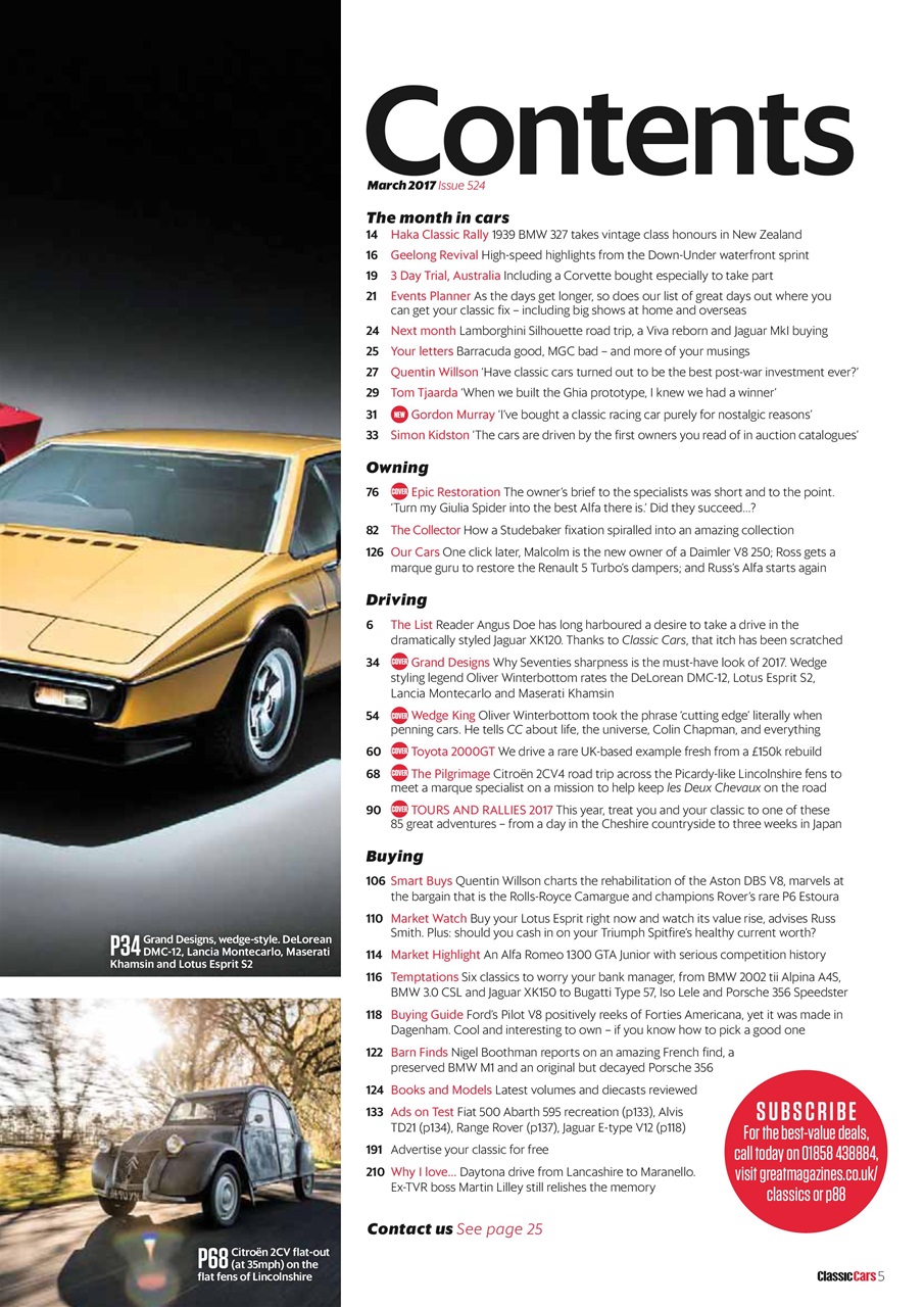 Classic Cars Preview Pages