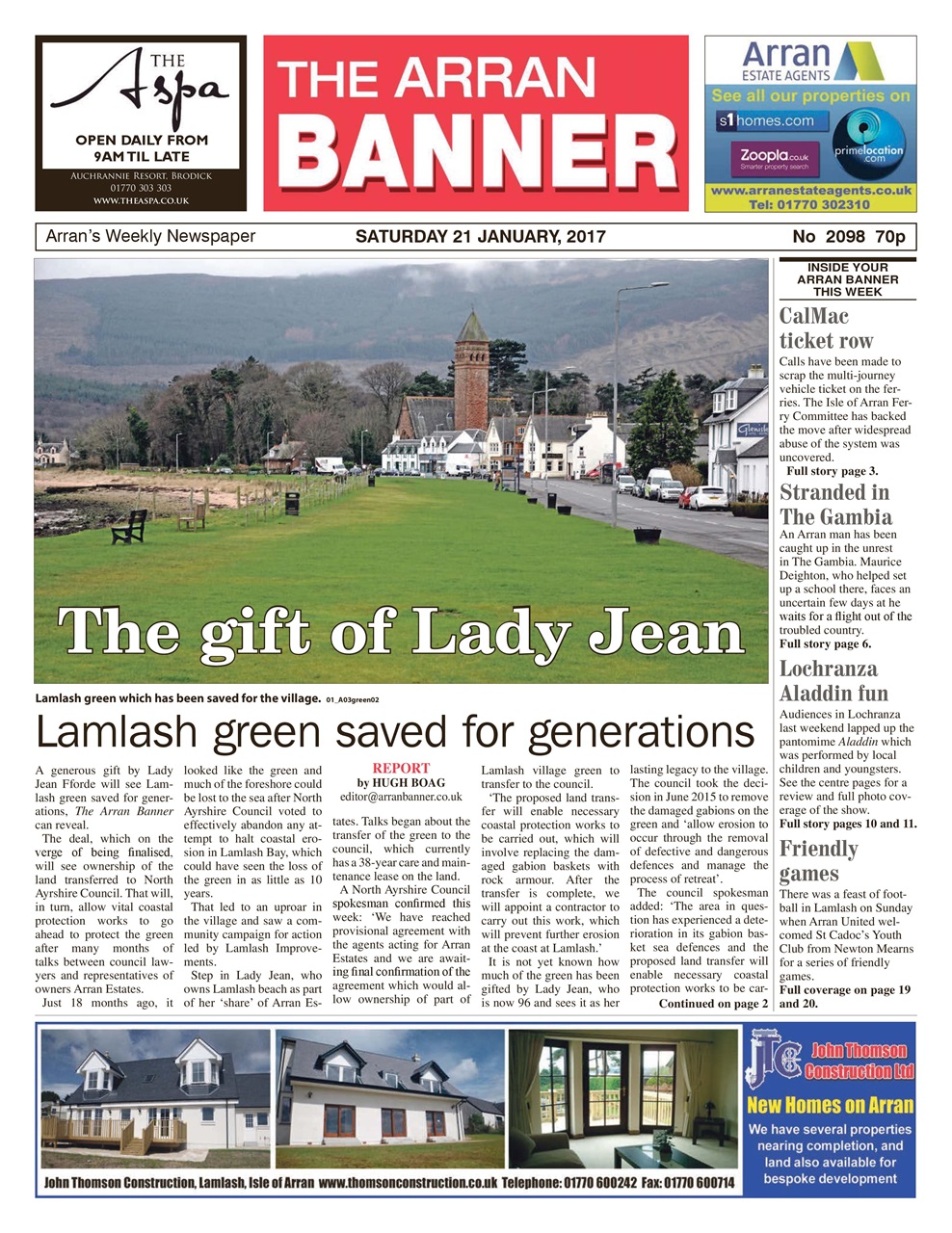 Arran Banner Preview Pages