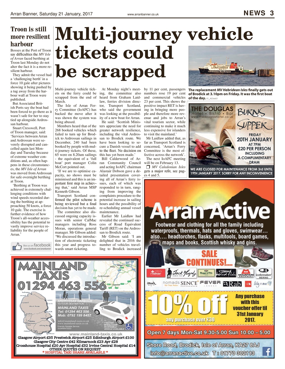 Arran Banner Preview Pages