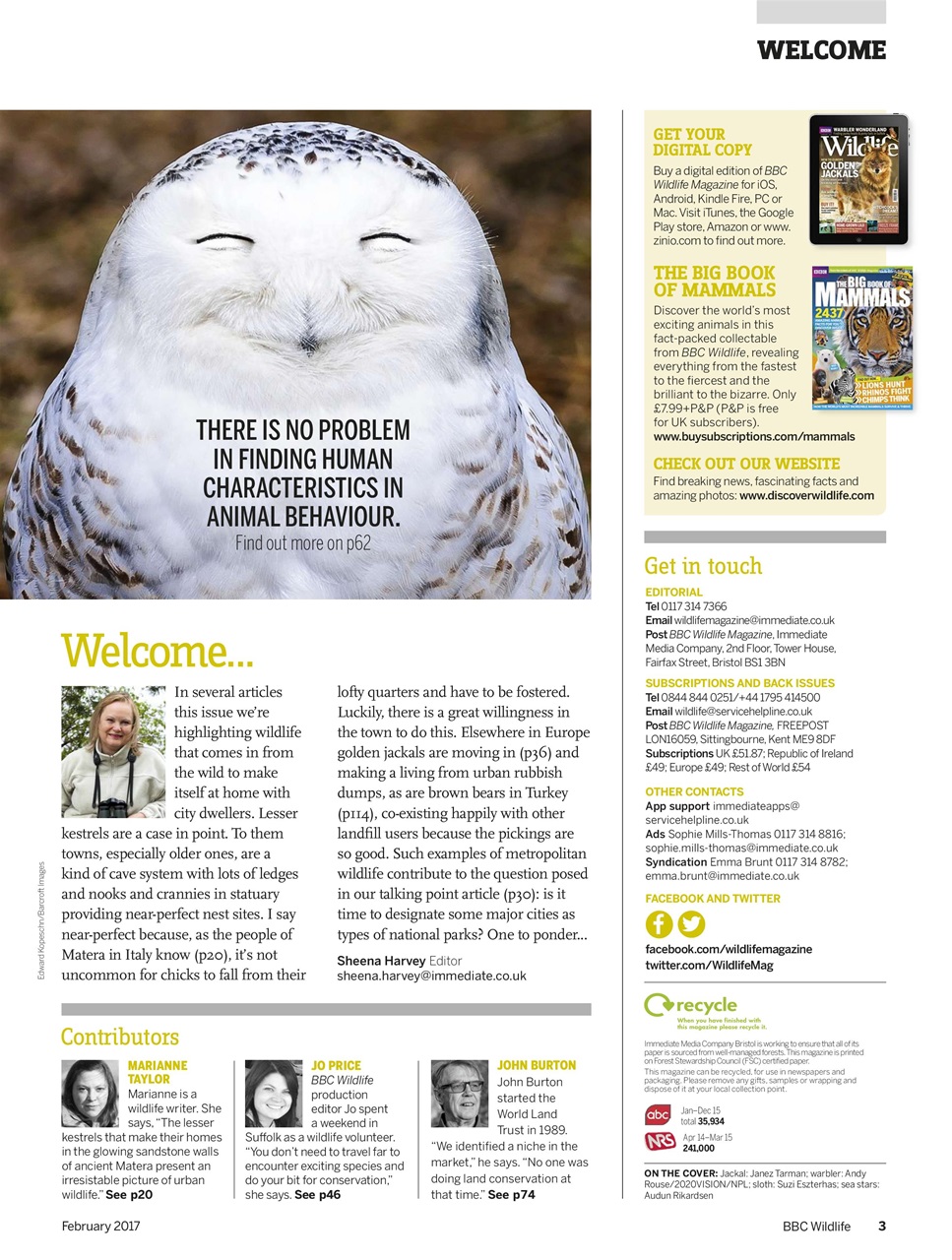 BBC Wildlife Magazine Preview Pages