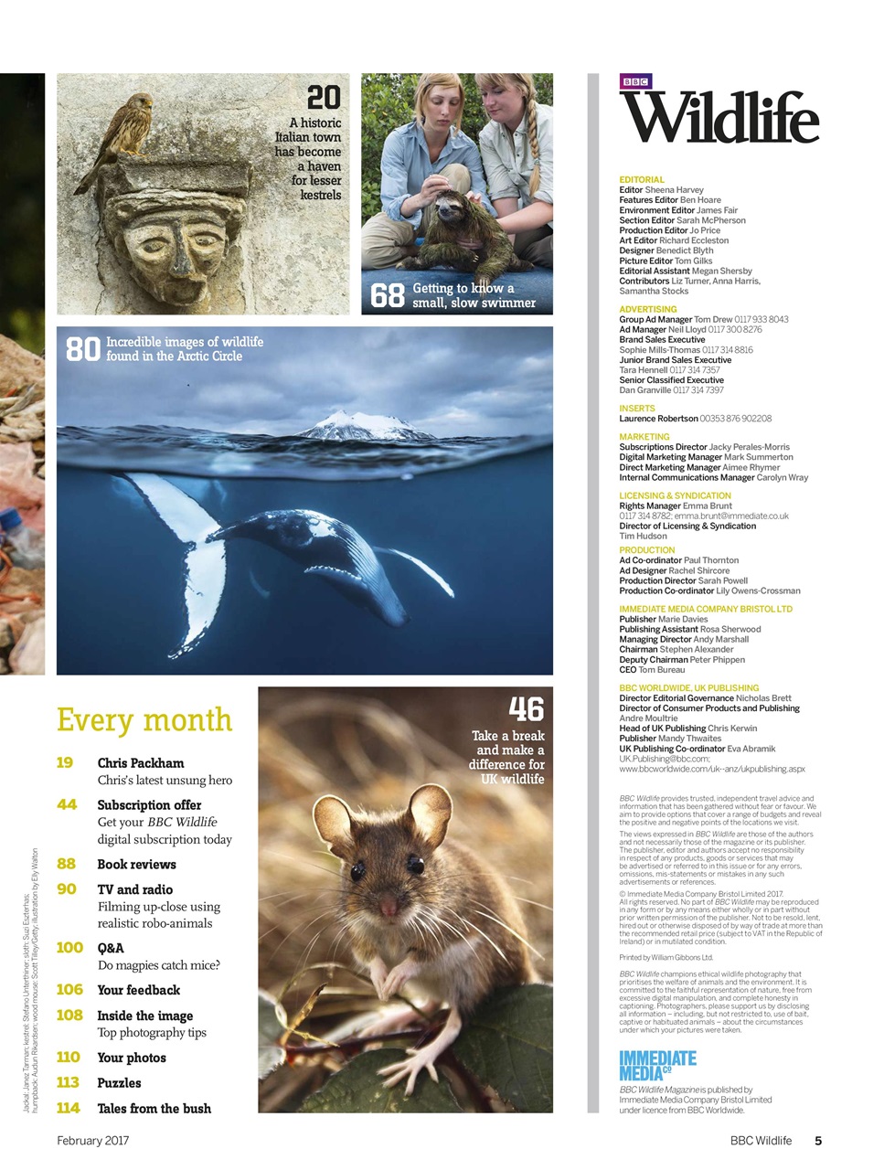 BBC Wildlife Magazine Preview Pages