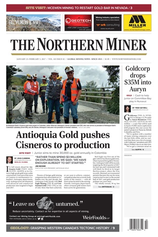 The Northern Miner issue Vol. 103 No. 2