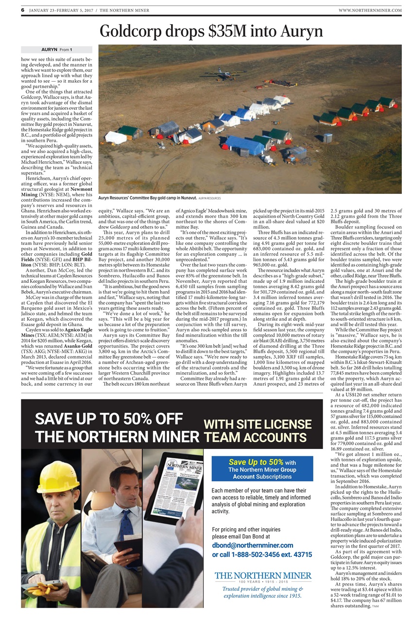 The Northern Miner Preview Pages