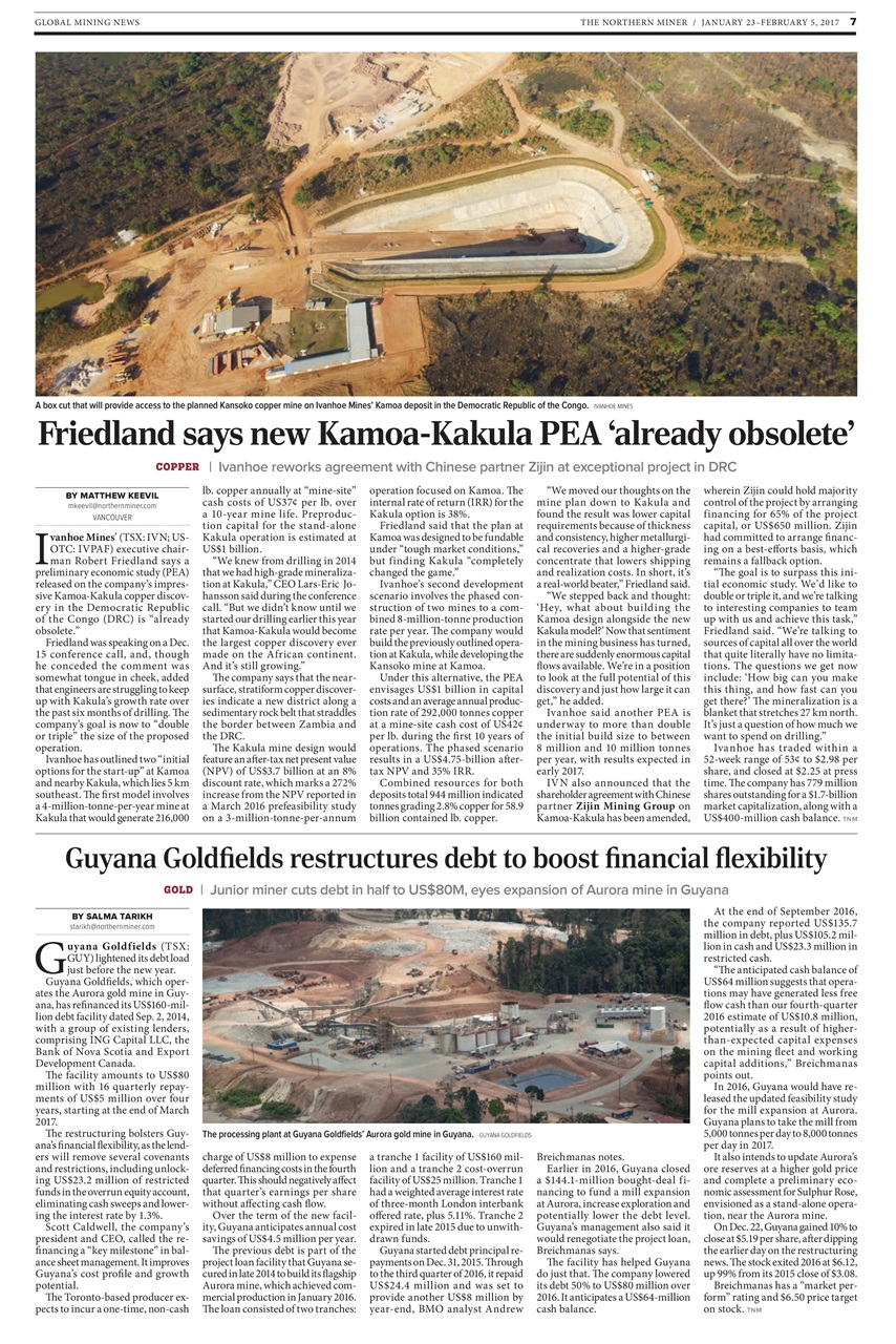 The Northern Miner Preview Pages