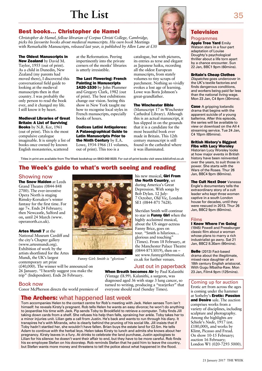 The Week Preview Pages