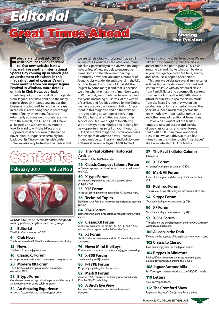 Jaguar Enthusiast Preview Pages