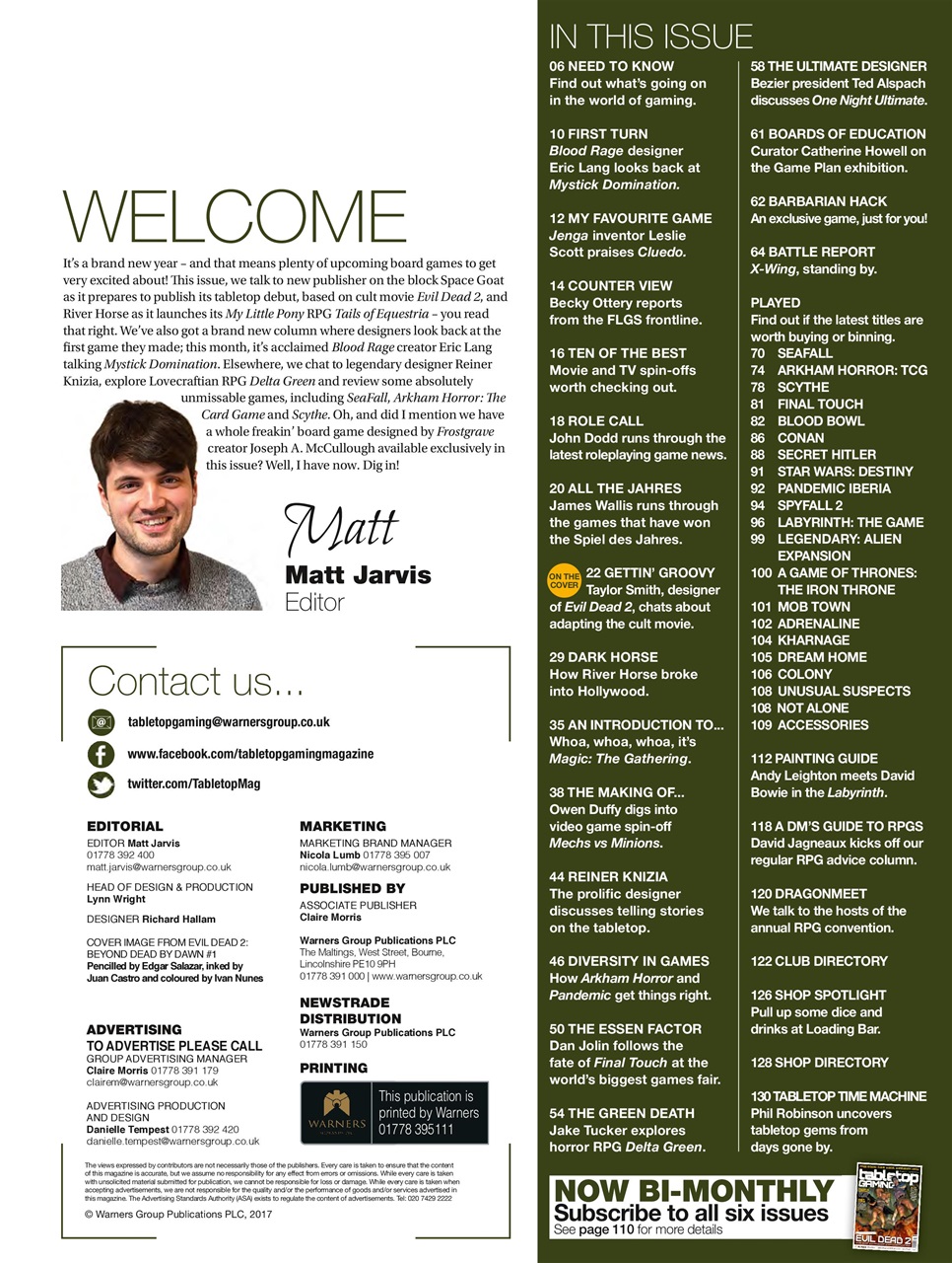 Tabletop Gaming Preview Pages