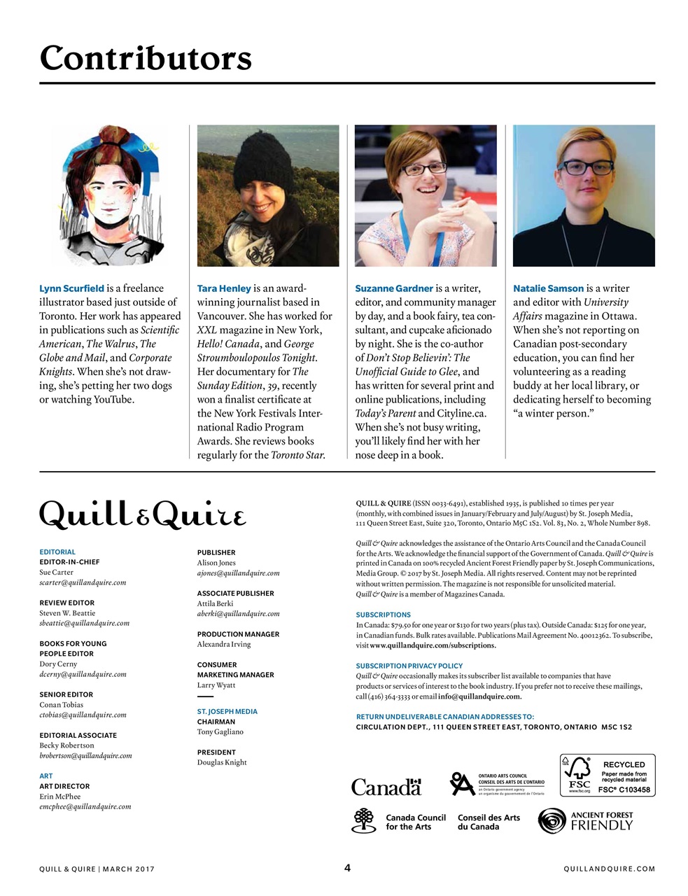 Quill & Quire Preview Pages