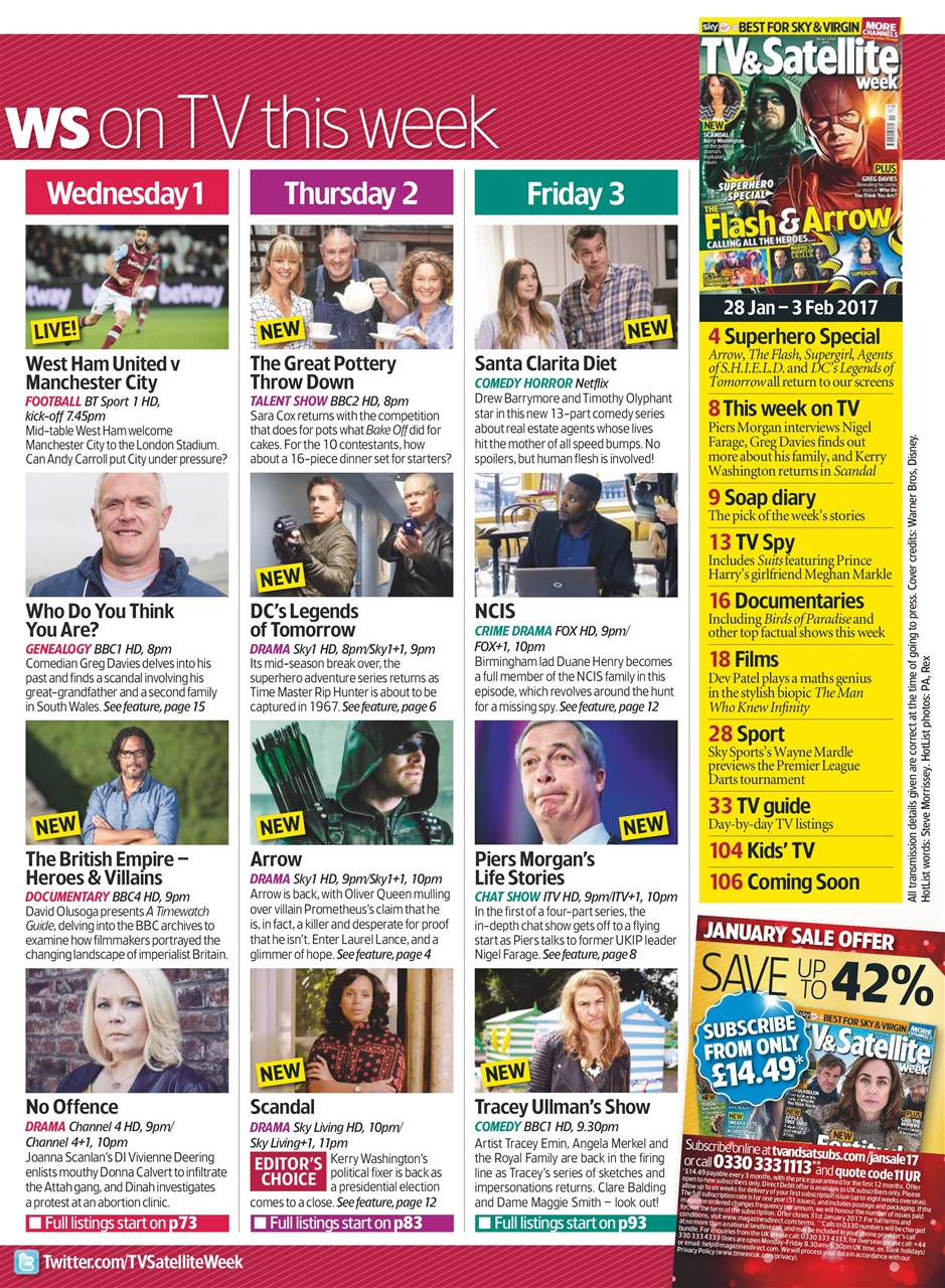 TV & Satellite Week Preview Pages
