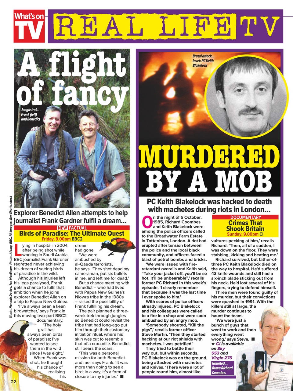 What's on TV Preview Pages