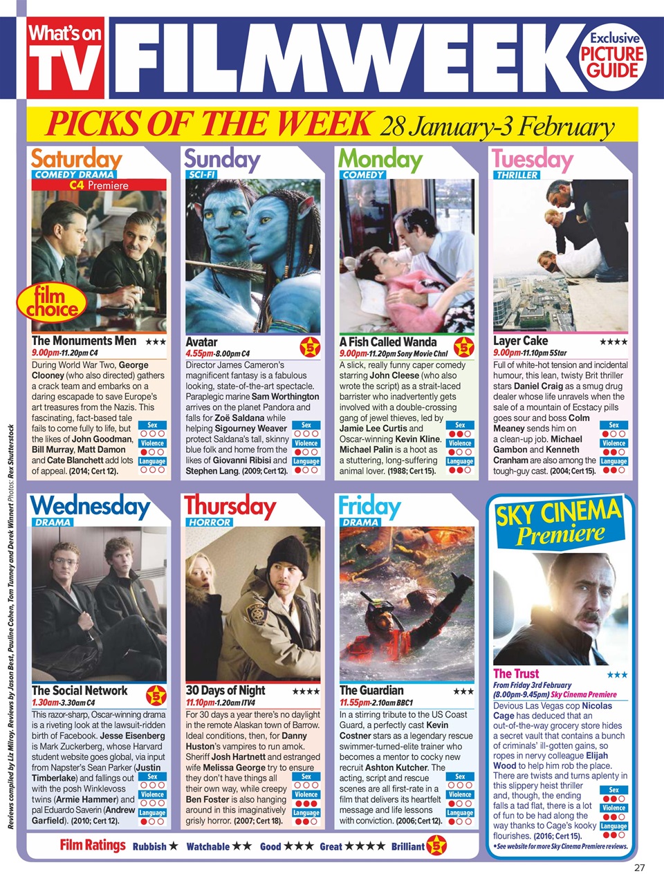 What's on TV Preview Pages
