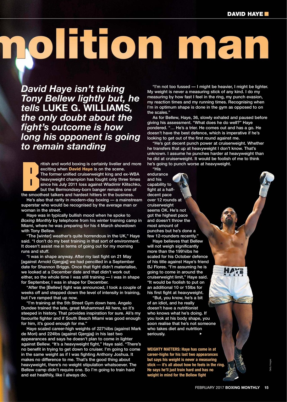 Boxing Monthly Preview Pages