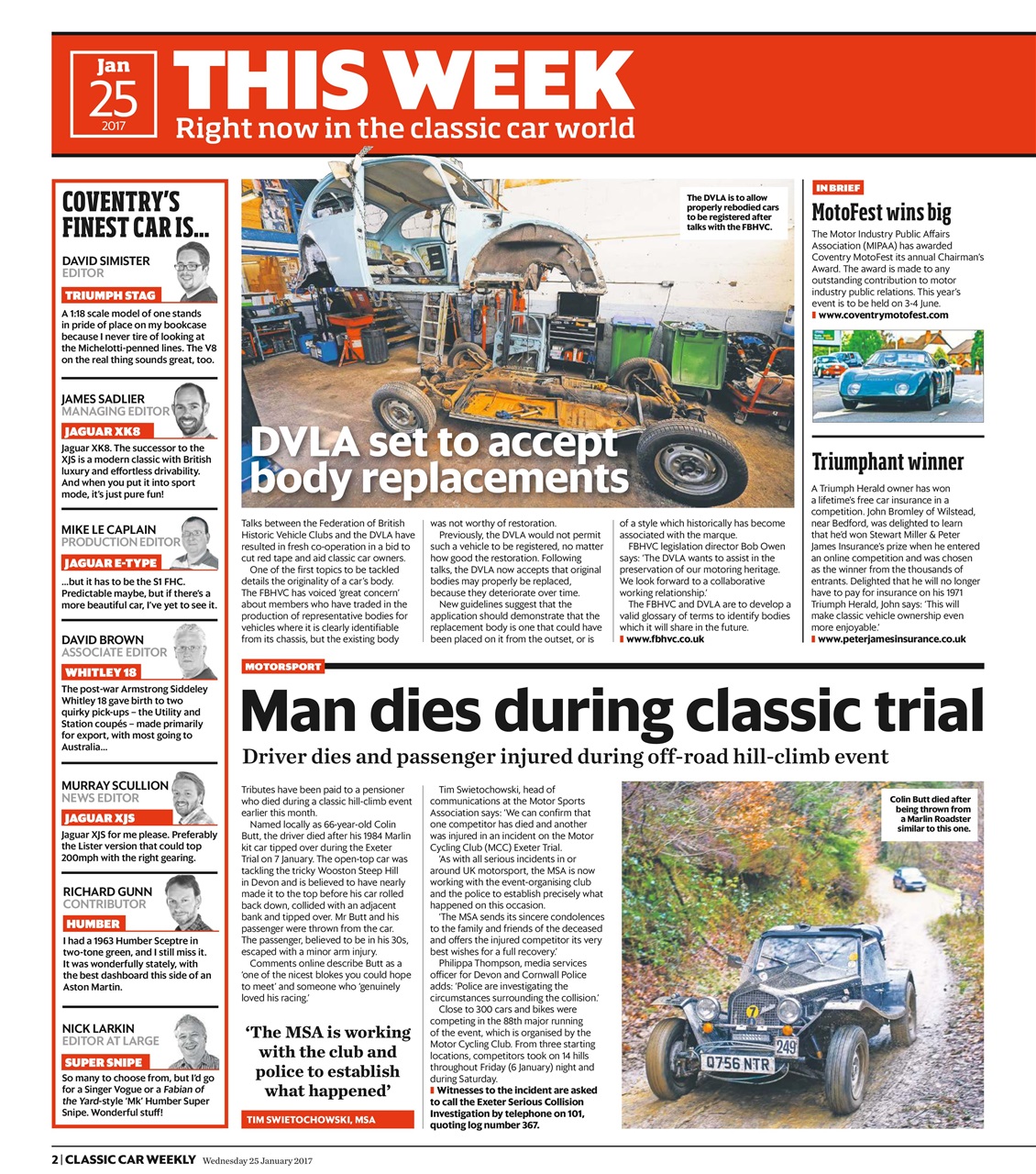 Classic Car Weekly Preview Pages