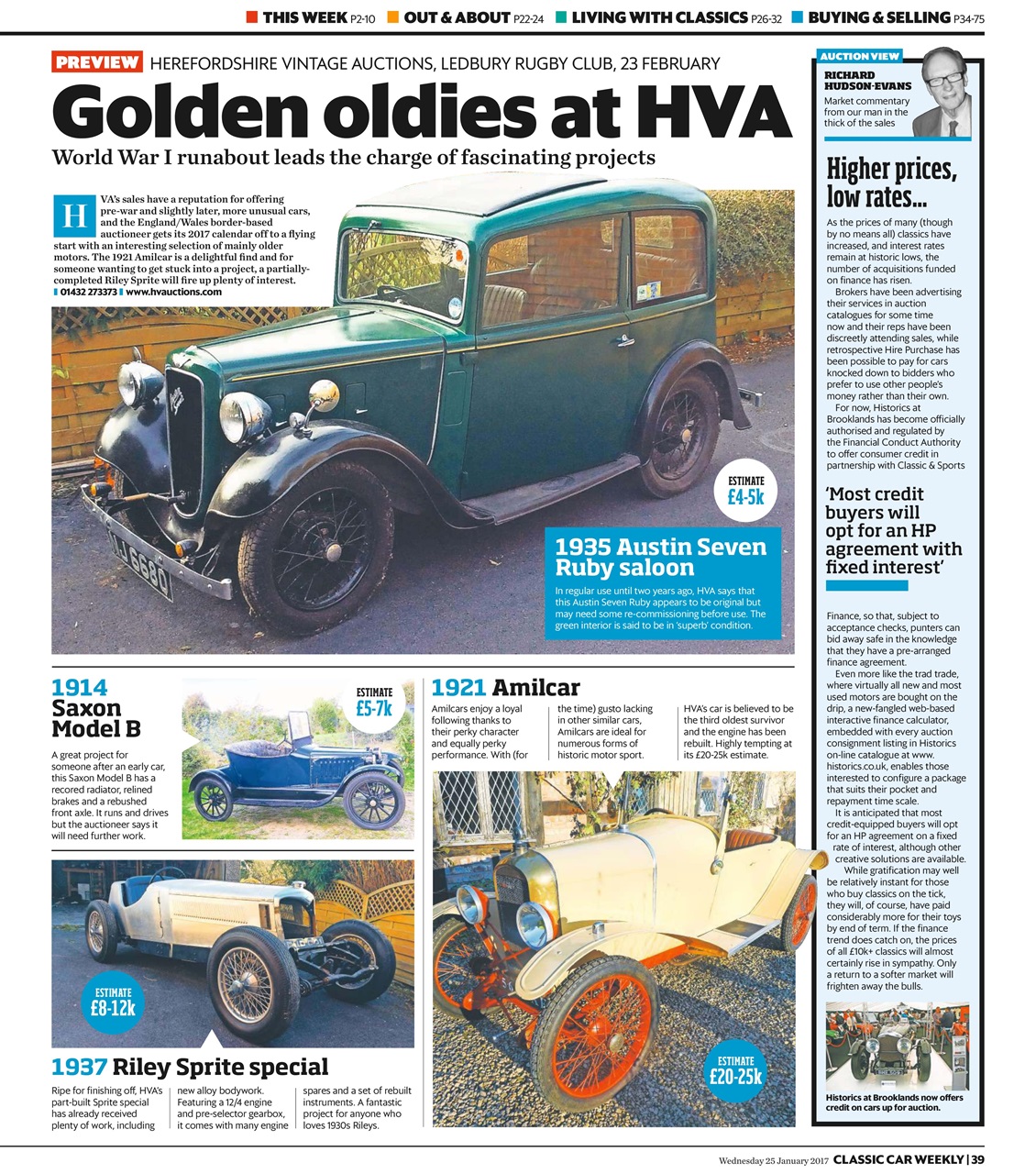 Classic Car Weekly Preview Pages