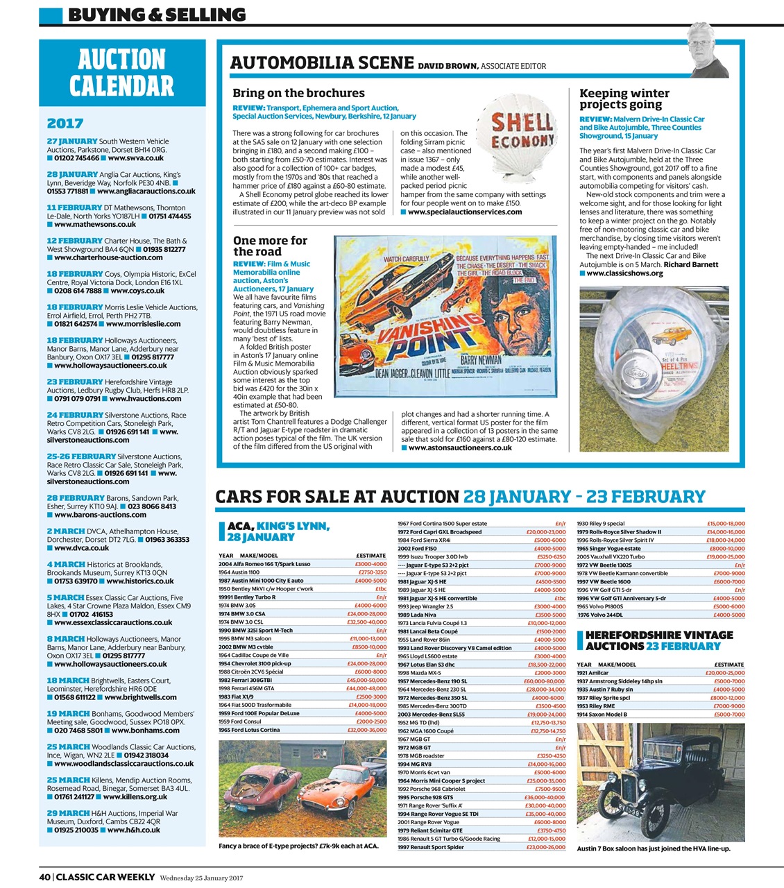 Classic Car Weekly Preview Pages