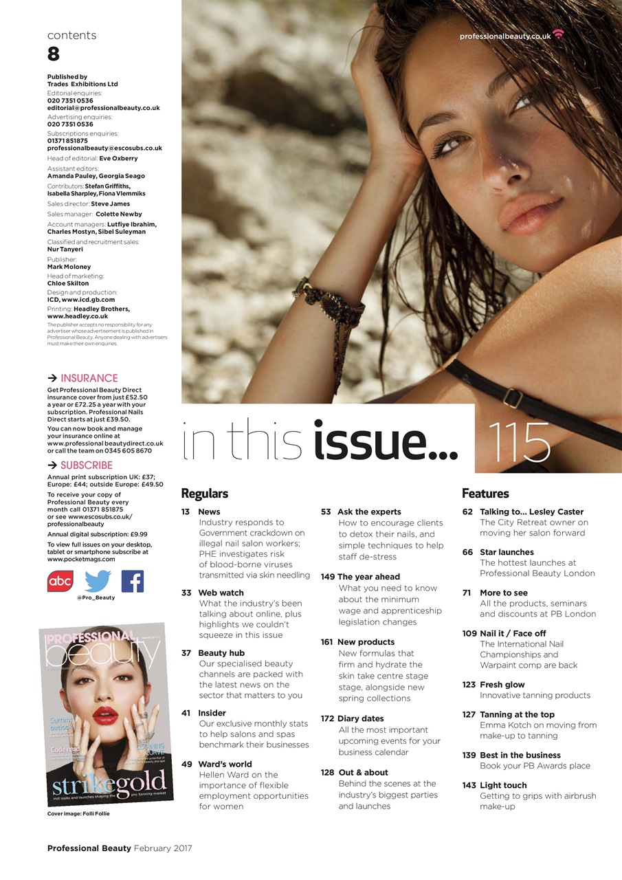 Professional Beauty Preview Pages