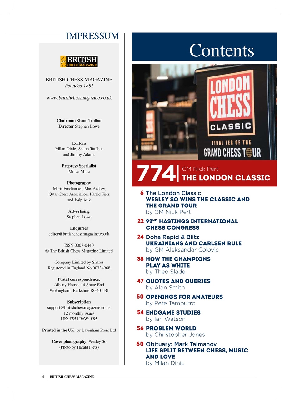 British Chess Magazine Preview Pages