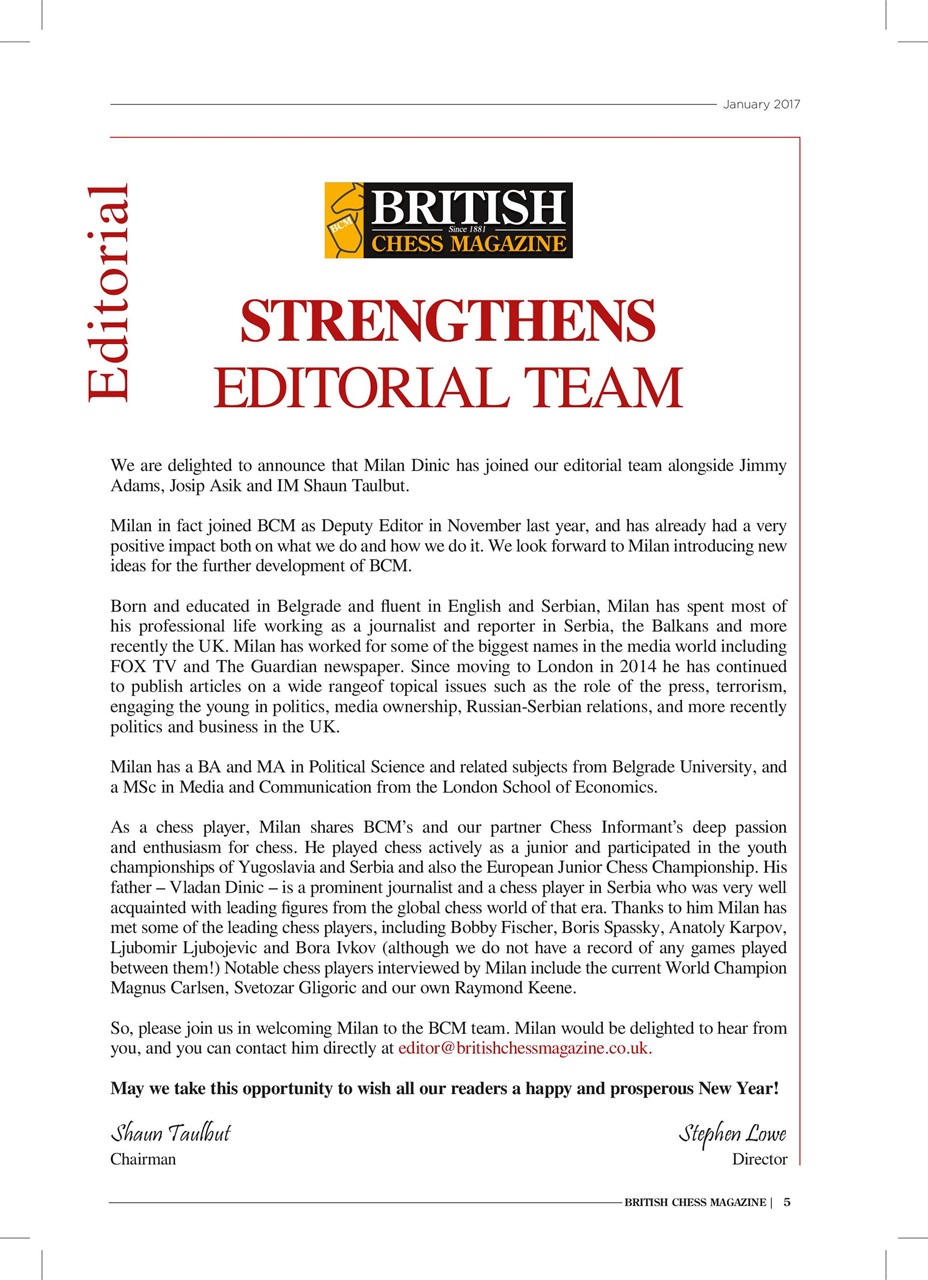 British Chess Magazine Preview Pages