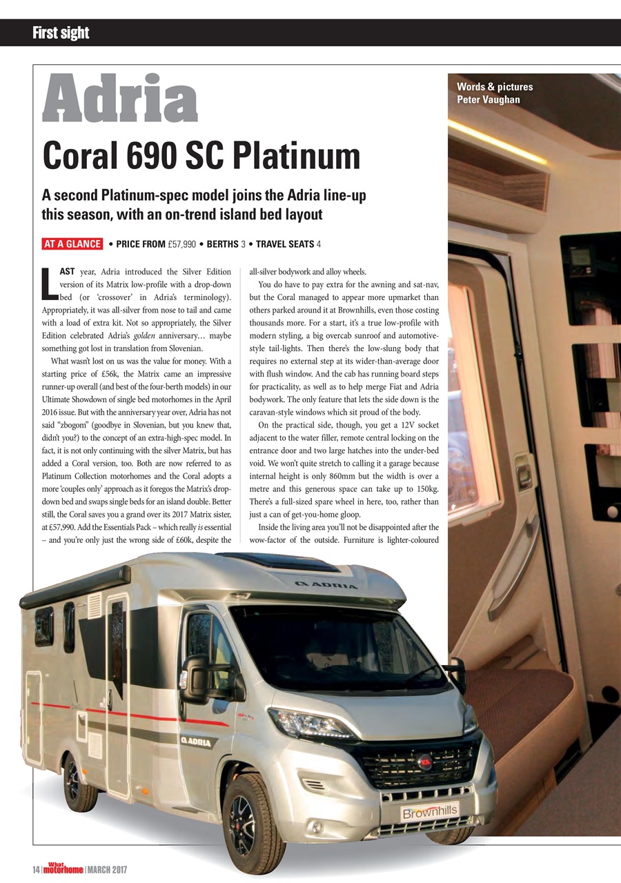 What Motorhome magazine Preview Pages