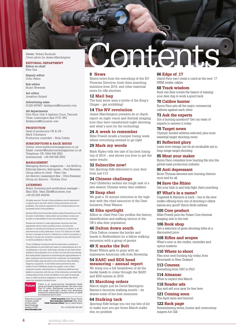 Sporting Rifle Preview Pages