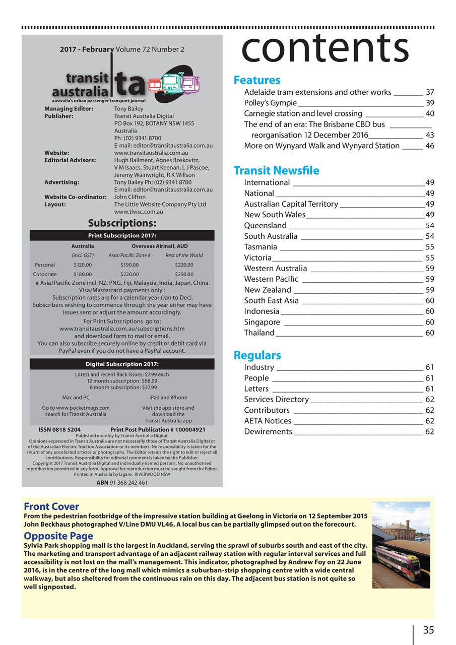 Transit Australia Preview Pages