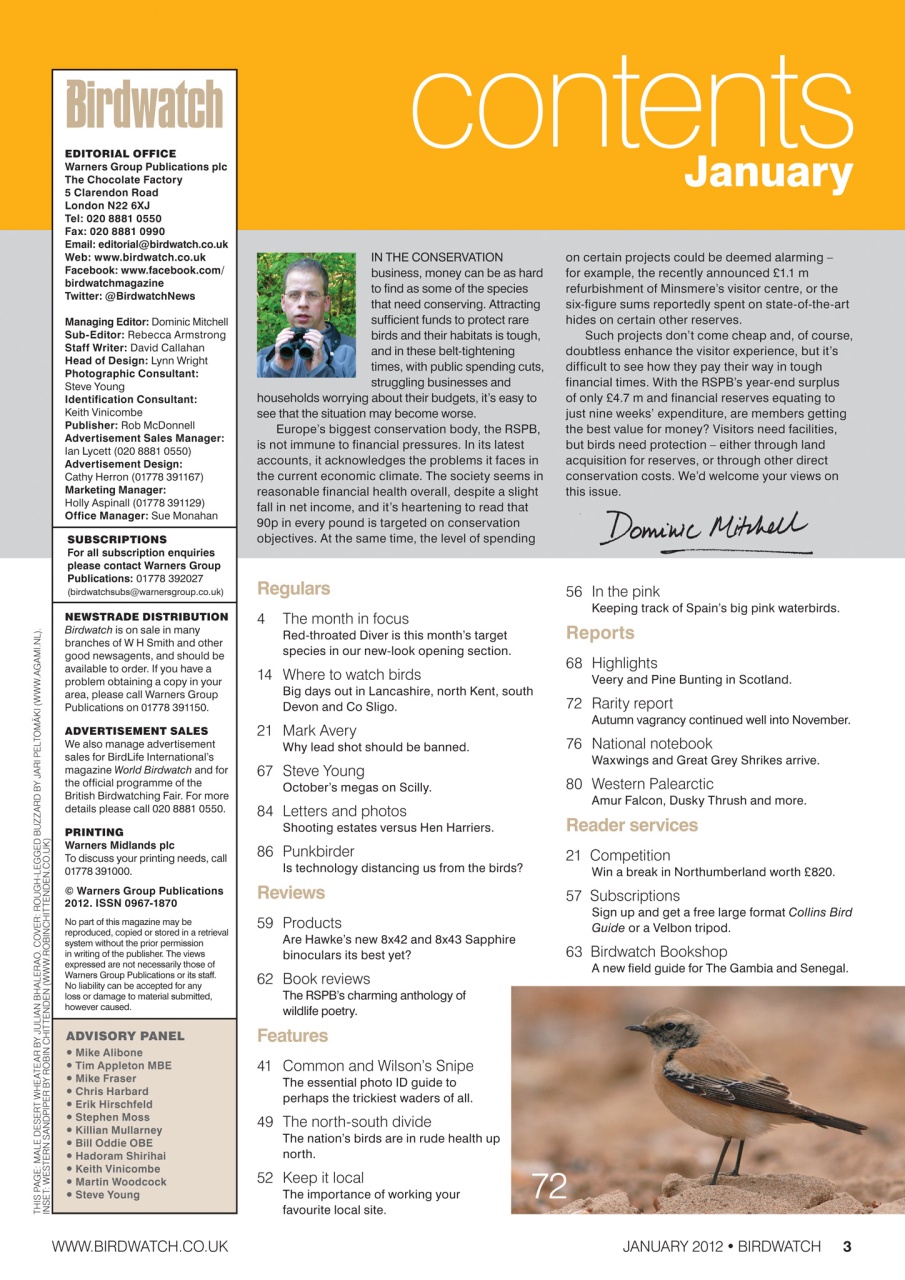 Birdwatch Magazine Preview Pages