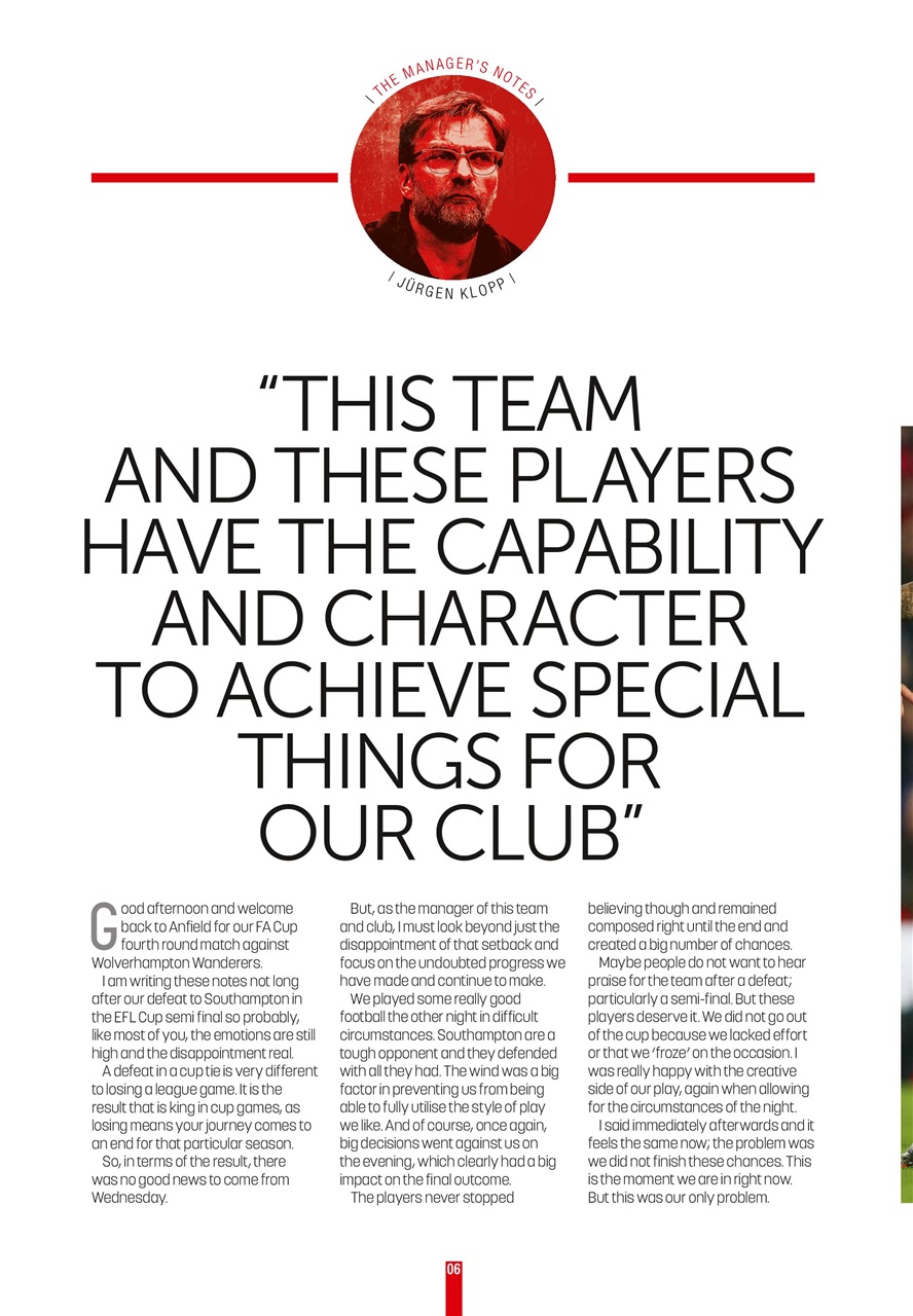 Liverpool FC Programmes Preview Pages