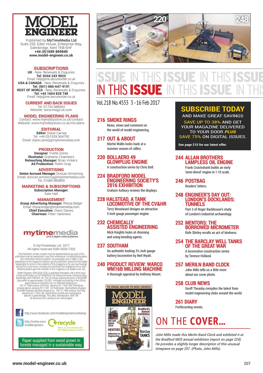 Model Engineer Preview Pages