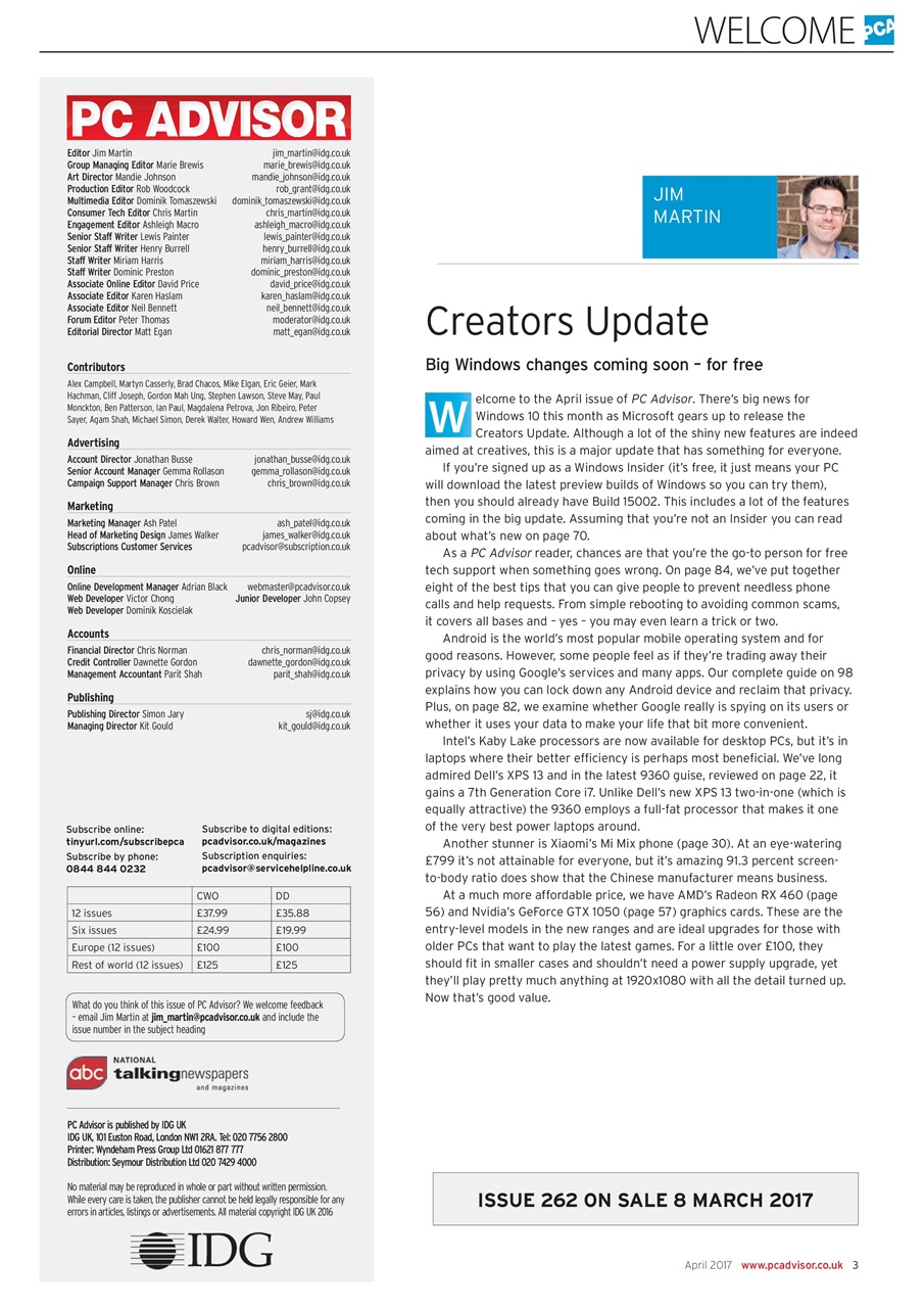 Tech Advisor Preview Pages