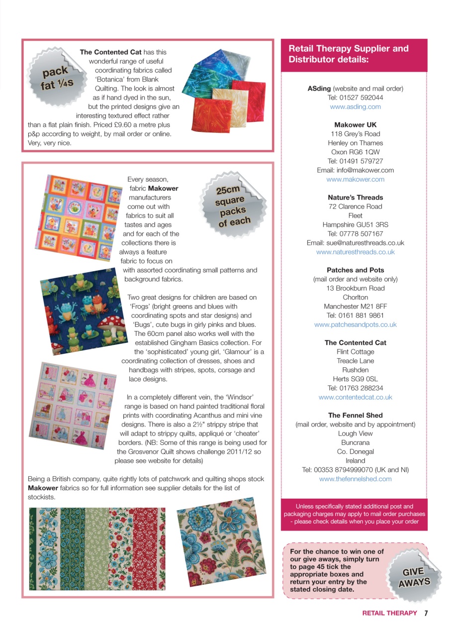 Patchwork and Quilting Preview Pages