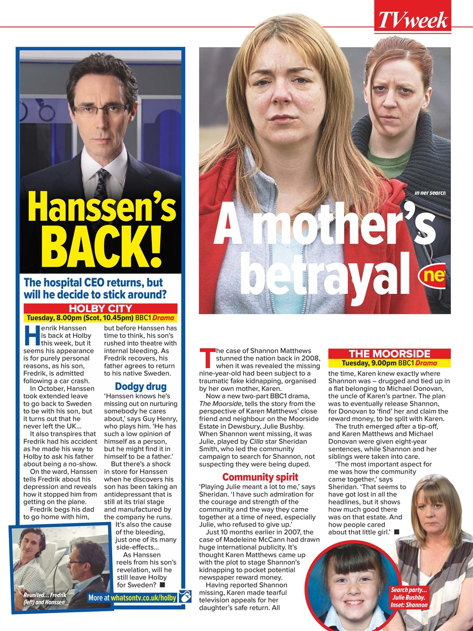 What's on TV Preview Pages