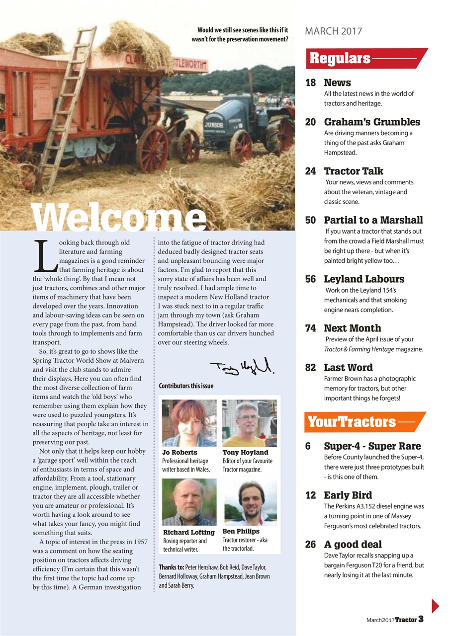 Tractor & Farming Heritage Magazine Preview Pages