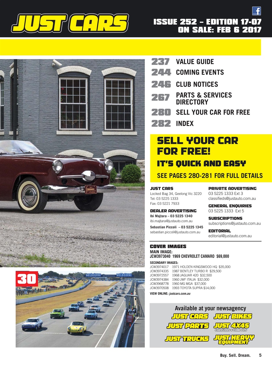 JUST CARS Preview Pages