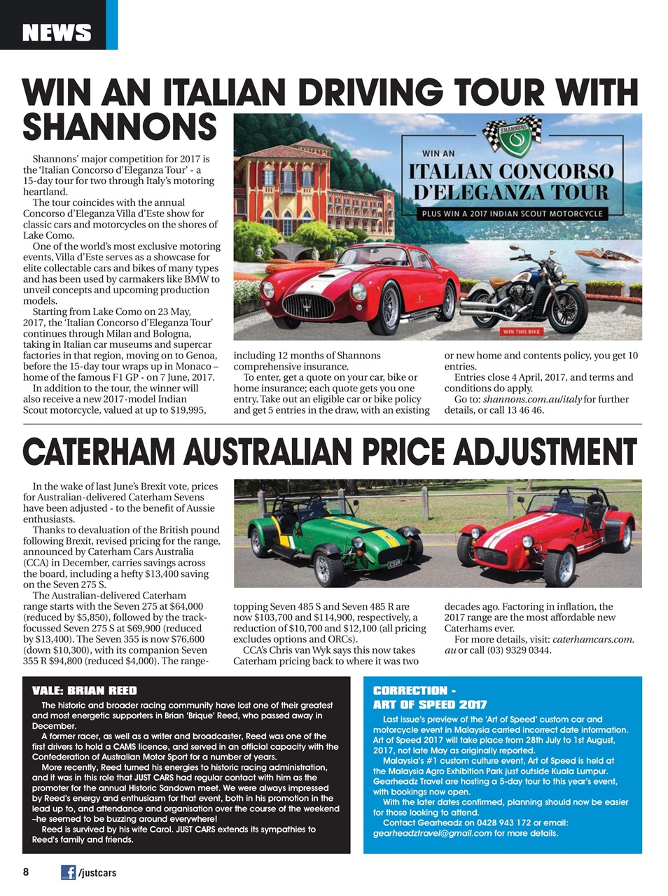 JUST CARS Preview Pages