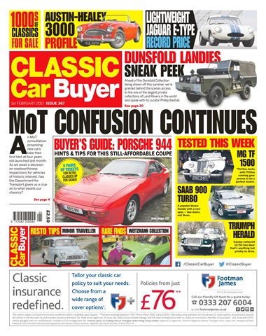 Classic Car Buyer issue No. 367 MoT Confusion Continues