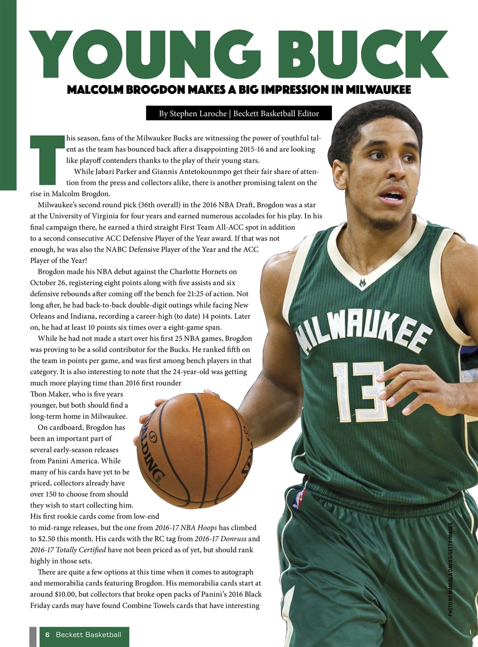 Beckett Basketball Magazine Preview Pages